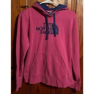 Women’s pink/blue The North Face hoodie size medium